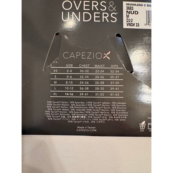 New in Package Capezio Women's Overs/Unders Seamless Bodyliners Clear Back Bra M - Picture 4 of 4